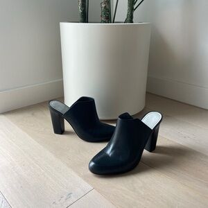 Black leather mule heels - Pour La Victoire